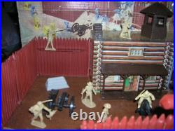 MARX FORT APACHE PLAYSET 3681 withbox INDIANS PIONEERS FORT 1960'S VINTAGE toy