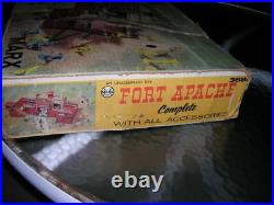 MARX FORT APACHE PLAYSET 3681 withbox INDIANS PIONEERS FORT 1960'S VINTAGE toy