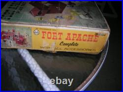 MARX FORT APACHE PLAYSET 3681 withbox INDIANS PIONEERS FORT 1960'S VINTAGE toy