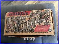 MARX FORT APACHE STOCKADE PLAYSET COMPLETE with ORIGINAL BOX & MANY EXTRA'S MINT