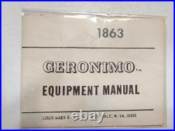 MARX GERONIMO FORT APACHE FIGHTERS WithACC ORIG. BOX NEAR COMP & STORM CLOUD HORSE