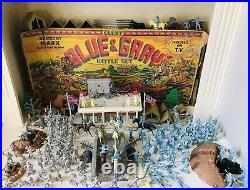 MARX GIANT BATTLE OF THE BLUE & GRAY PLAY SET No. 4764 98% VERY GOOD WithBOX