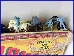 MARX GIANT BATTLE OF THE BLUE & GRAY PLAY SET No. 4764 98% VERY GOOD WithBOX