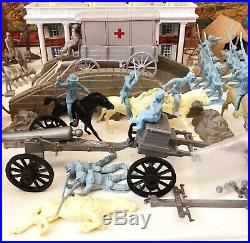 MARX GIANT- BATTLE OF THE BLUE & GRAY PLAY SET -No. 4764- 98% in VG BOX RARE