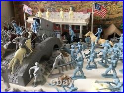 MARX GIANT BATTLE OF THE BLUE & GRAY PLAY SET No. 4764 99% VG GOOD BOX