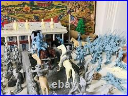 MARX GIANT BATTLE OF THE BLUE & GRAY PLAY SET No. 4764 99% VG GOOD BOX