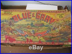 MARX GIANT- BATTLE OF THE BLUE & GRAY PLAY SET -No. 4764- withBox