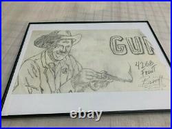 MARX GUNSMOKE Playset Rare Box Art Work ONE OF A KIND ORIGINAL SIGNED BURKETT