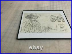 MARX GUNSMOKE Playset Rare Box Art Work ONE OF A KIND ORIGINAL SIGNED BURKETT