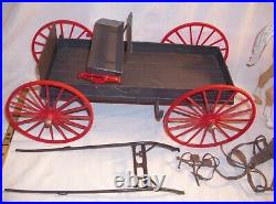 MARX JOHNNY WEST BUCKBOARD WAGON PLAY SET BOXED WITH ACCESSORIES 1960s