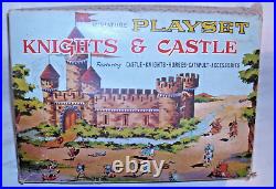 MARX KNIGHTS & CASTLE MINIATURE PLAY SET 1960s BOXED