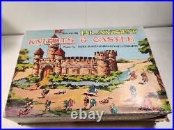MARX KNIGHTS & CASTLE MINIATURE PLAY SET 1960s BOXED