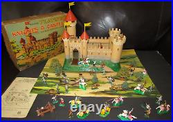 MARX KNIGHTS & CASTLE MINIATURE PLAY SET 1960s BOXED