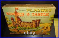 MARX KNIGHTS & CASTLE MINIATURE PLAY SET 1960s BOXED