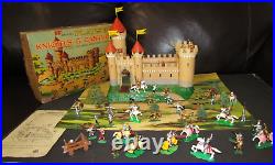 MARX KNIGHTS & CASTLE MINIATURE PLAY SET 1960s BOXED