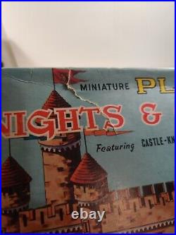 MARX KNIGHTS & CASTLE MINIATURE PLAY SET 1960s BOXED