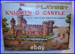 MARX KNIGHTS & CASTLE MINIATURE PLAY SET 1960s BOXED