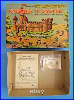 MARX KNIGHTS & CASTLE MINIATURE PLAY SET 1960s BOXED