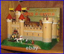 MARX KNIGHTS & CASTLE MINIATURE PLAY SET 1960s BOXED