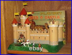 MARX KNIGHTS & CASTLE MINIATURE PLAY SET 1960s BOXED