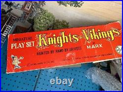 MARX KNIGHTS & CASTLE MINIATURE PLAY SET 1960s HAND PAINTED! VINTAGE