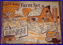 Marx Lazy Day Farm Set R -3945 Unassemled Box Bags Figures Etc