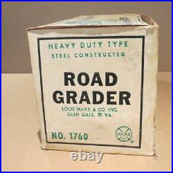 MARX Lumar Pressed Steel Road Grader, 1960's, MIB