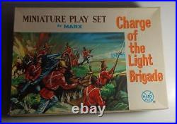 MARX MINATURE PLAYSET CHARGE OF THE LIGHT BRIGADE 1960'S With BOX USED NICE