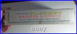 MARX MINATURE PLAYSET PLAY SET KNIGHTS & CASTLE 1960'S HAND PAINTED With BOX USED
