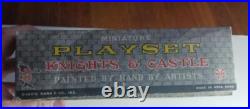 MARX MINATURE PLAYSET PLAY SET KNIGHTS & CASTLE 1960'S HAND PAINTED With BOX USED