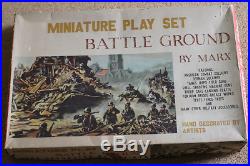 MARX Miniature Battle Ground Play Set In Original Box 1960s