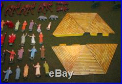 MARX Miniature Ten Commandments Montgomery Wards Playset Figures & Acc WithBox
