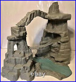 MARX Mountains Vintage 1970's Prehistoric, Army Men, Playset RARE COLOR