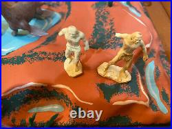 MARX PREHISTORIC TIMES PLAY SET SERIES 500 NO. 3391 COMPLETE IN BOX 1950's RARE