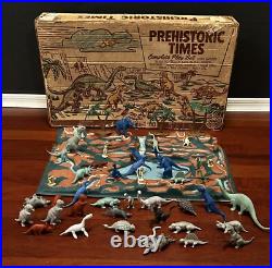 MARX PREHISTORIC Times Play Set Series 1000 With Box (5) 1st Series Dinosaurs