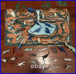 MARX PREHISTORIC Times Play Set Series 1000 With Box (5) 1st Series Dinosaurs