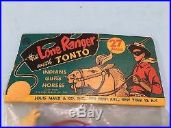 MARX Playset 1957 LONE RANGER with TONTO Header Bag. Mint Condition