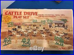 MARX Playset CATTLE DRIVE PLAY SET 1970's