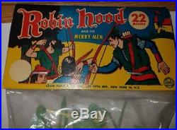 MARX Robin Hood and his Merry Men header bag playset 54mm 1957 Not MPC RARE