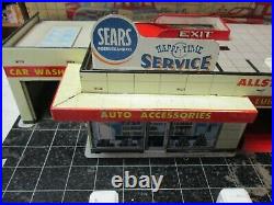 MARX SEARS ALLSTATE HAPPI TIME SERIVICE STATION ELEVATOR TIN TOY 1959 With BOX