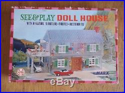 MARX SEE PLAY DOLL HOUSE Miniature Furniture Figures