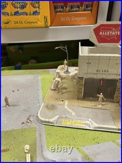 MARX Sears Shopping Center #5980 Near COMPLETE SET Gas Pumps Pools Displays Wow