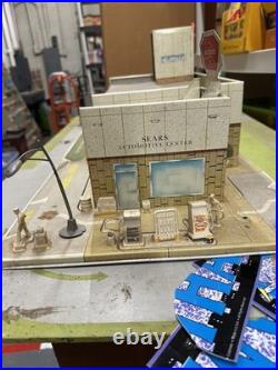 MARX Sears Shopping Center #5980 Near COMPLETE SET Gas Pumps Pools Displays Wow