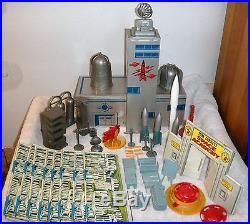 MARX TOM CORBETT SPACE ACADEMY TIN LITHO PLAYSET WITH ORIGINAL BOX 1950's
