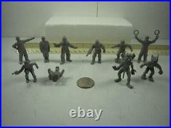 MARX Tom Corbett, Rex Mars, Space Patrol Gray 10 Different Figure Lot