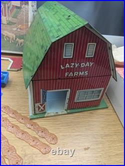 MARX VINTAGE MODERN FARM SET PLAYSET Complete W Acessories W Original Box EX