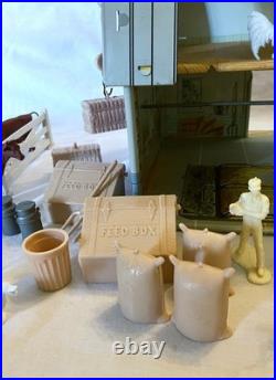 MARX Vintage 1960's Farm Barn Silo Animals Farmer Figures Fence Implements More