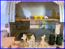 MARX Vintage 1960's Farm Barn Silo Animals Farmer Figures Fence Implements More