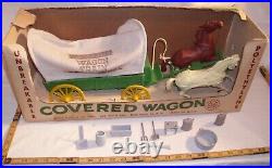 MARX WAGON TRAIN TV WESTERN COVERED WAGON PLAY SET BOXED 1960s SHARP