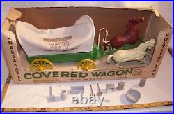 MARX WAGON TRAIN TV WESTERN COVERED WAGON PLAY SET BOXED 1960s SHARP